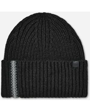 UGG Chunky Rib Braid Beanie - Black