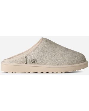 UGG Classic Slip-On Crackle Sheepskin Sandal - Grey