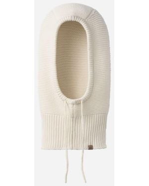 UGG Knit Drawstring Balaclava - White