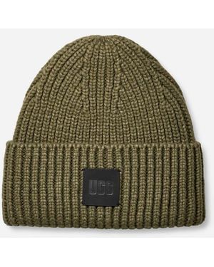 UGG Chunky Rib Beanie Polyester Blend - Green