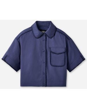 UGG Nathalia Button Up Top Tops - Blue