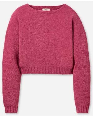 UGG Novalie Slouchy Pullover Polyester Tops - Red