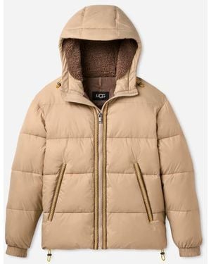 UGG Xayden Braid Puffer Jacket Nylon - Natural
