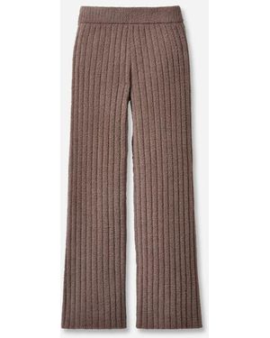 UGG Terri Pant Rib Cozy Knit Bottoms - Brown