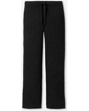 UGG Couria Straight-Leg Rib Pant Bottoms - Black