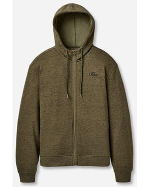 UGG Shiloh Full Zip Hoodie Polyester Tops - Green
