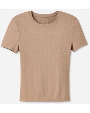 UGG Miriam Baby Tee Rib Lenzing\U2122 Ecovero\U2122 Viscose Blend Tops - Natural