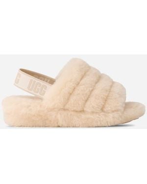 UGG Fluff Yeah Slide Sheepskin Slippers - Black
