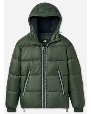 UGG Xayden Braid Puffer Jacket Nylon - Green