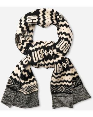 UGG Chunky Isle Scarf Acrylic Blend - Black