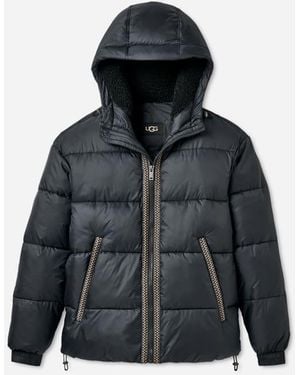 UGG Xayden Braid Puffer Jacket Nylon - Black