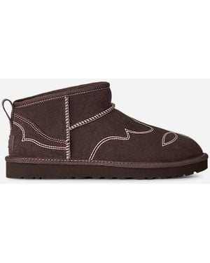 UGG Classic Ultra Mini Western Sheepskin - Black