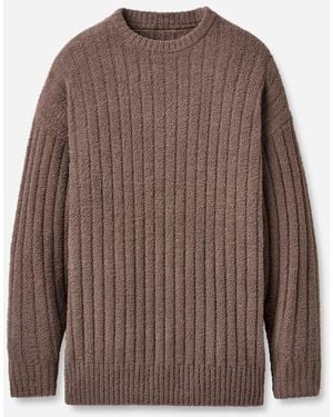 UGG Riz Top Rib Cozy Knit Tops - Brown