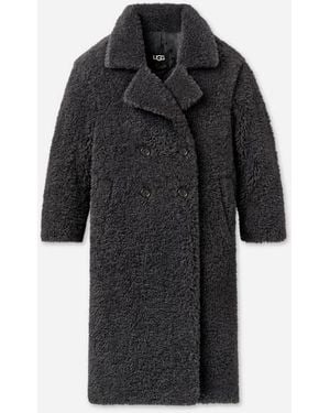 UGG Gertrude Long Teddy Coat Ii - Black