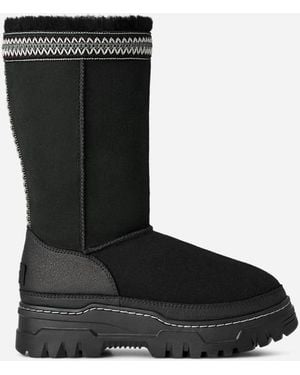 UGG Classic Tall Trailgazer Sheepskin Classic Boots - Black