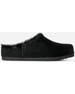 UGG Otzo Calf Hair Clog Shoes - Black