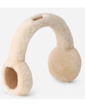 UGG Cache-Oreilles En Peau De Mouton Adapté À La Technologie Sans Fil - Blanc