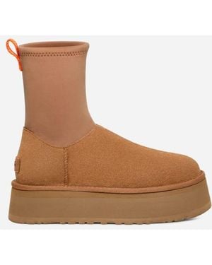UGG Classic Dipper Neoprene/Suede Classic Boots - Brown