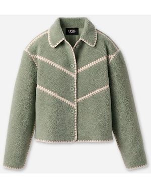 UGG Ellison Fluff Shell Jacket Fleece/Recycled Materials Tops - Green
