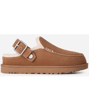 UGG Goldenstar Evelina Clog Sheepskin Shoes - Black