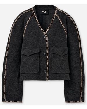 UGG Rina Button-Up Top Tops - Black
