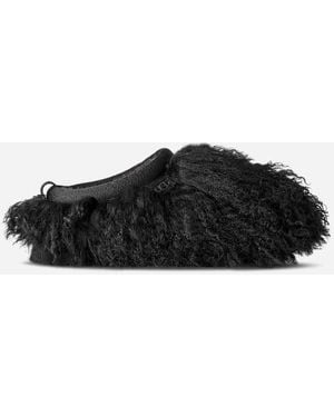 UGG Tazz Fluff Momma Sheepskin Slippers - Black