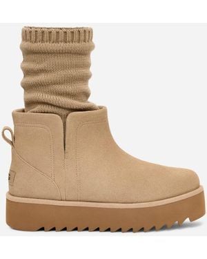 UGG Classic Ultra Mini Sock'D Platform-Laars Voor - Naturel