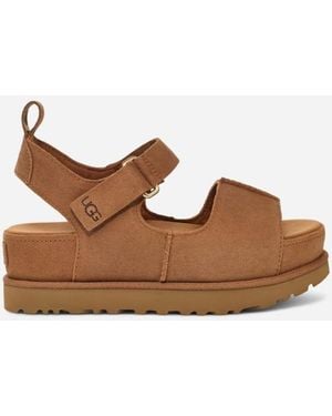 UGG Goldenstar Hi Suede Sandals - Black