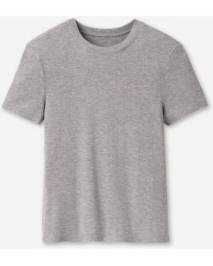 UGG Miriam Baby Tee Rib Lenzing\U2122 Ecovero\U2122 Viscose Blend Tops - Gray