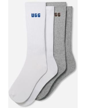 UGG Leander Logo Crew 2 Pack Cotton - Gray