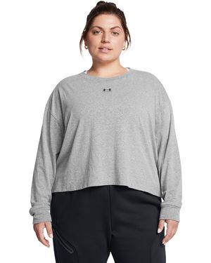 Under Armour Ua Rival Boxy Long Sleeve - Gray