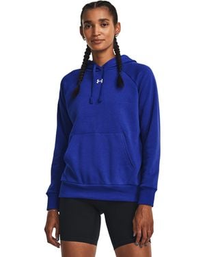 Under Armour , Womens, Rival Fleece Hoodie, Blue Atlantis Light Heather/blue Atlantis, X-small