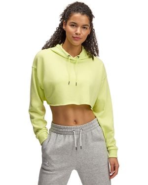 Under Armour Icon Terry Cropped Hoody - Yellow