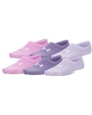 Under Armour Ua Breathe Lite 6-pack Liner Socks - Purple