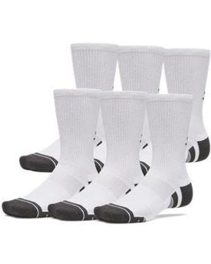 Under Armour Ua Performance Tech 6-pack Crew Socks - White