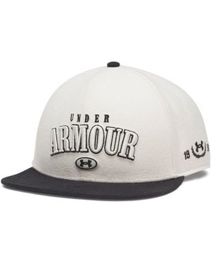 Under Armour Ua Essential High Flat Brim Hat - White
