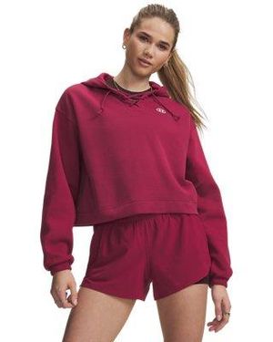 Under Armour Ua Rival Fleece Laceup Hoodie - Red