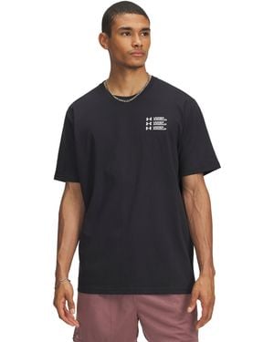 Under Armour Ua Triple Stack Left Chest Logo Short Sleeve - Black