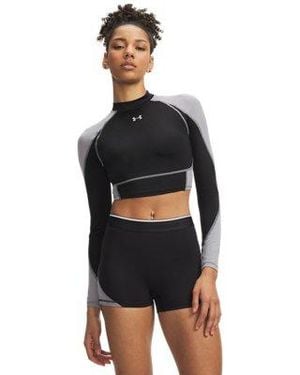 Under Armour Heatgear® Elite Crop Mock Long Sleeve - Black