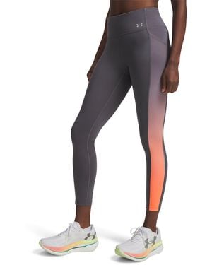 Under Armour Velociti Printed Ankle Tights Castlerock Electric Tangerine Reflective - Black