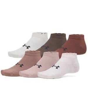 Under Armour Essential 6-Pack Low Cut Socks - Pink