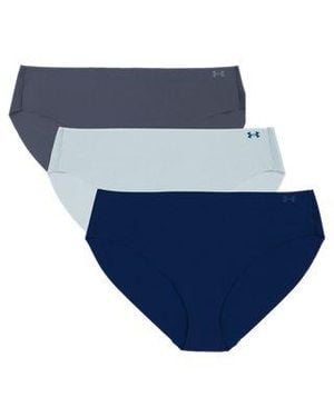 Under Armour Ua Pure Stretch 3-pack No Show Bikini - Blue