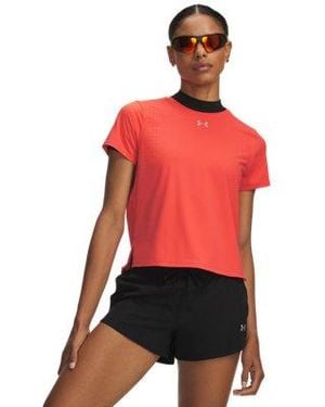Under Armour Velociti Pro Short Sleeve Electric Tangerine Reflective - Red