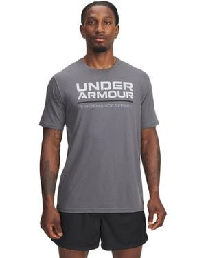 Under Armour Ua Wordmark Short Sleeve - Blue