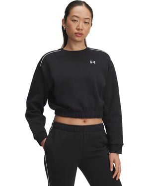 Under Armour Ua Rival Fleece Piped Crew - Black