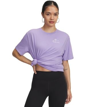 Under Armour Etched Roses Oversized Short Sleeve Transparent - Purple