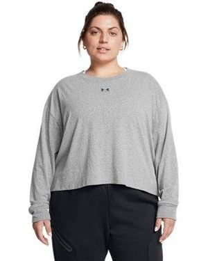 Under Armour Ua Rival Boxy Long Sleeve - Gray