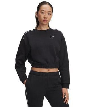 Under Armour Ua Rival Fleece Piped Crew - Black