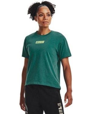 Under Armour Project Rock Globe Short Sleeve Coastal / Fade - Green