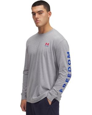 Under Armour Ua Freedom Flag Long Sleeve - Gray